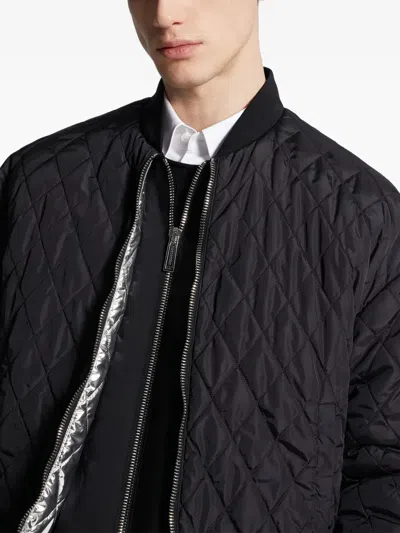 Dsquared2 Quilted Bomber Jacket In Blue