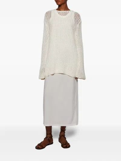 Khaite Aimee Ankle-wrap Leather Sandals In Brown