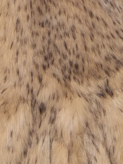 Rotate Birger Christensen Plush Faux Fur Scarf In Rich Nougat In Brown