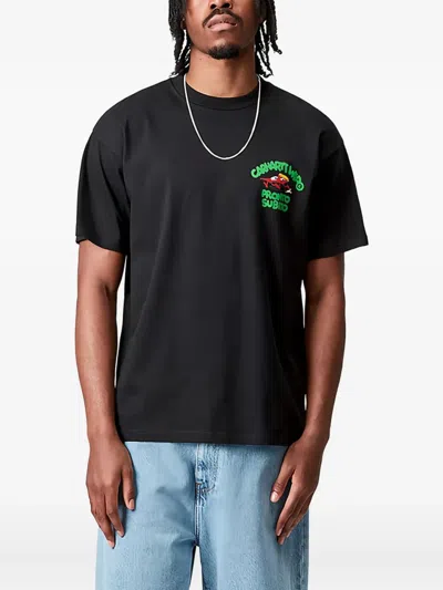 Carhartt Graphic-print Cotton T-shirt In Black