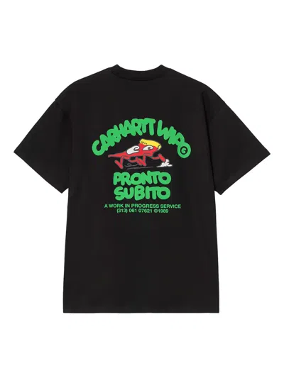 Carhartt Graphic-print Cotton T-shirt In Black