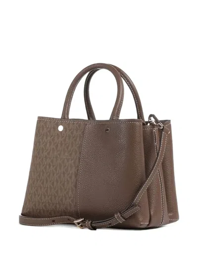 Michael Kors Monogram-pattern Tote Bag In Brown