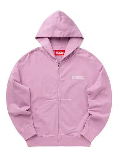 032c Zip-front Hoodie In Pink