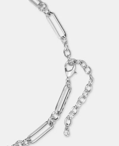On 34th Crystal Charm Lariat Necklace, 16" + 3" Extender, Macy's Exclusive In Metallic
