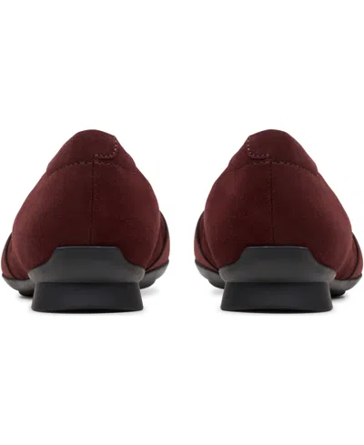 Clarks Jazmynn Gem Suede Ballet Flat In Burgundy