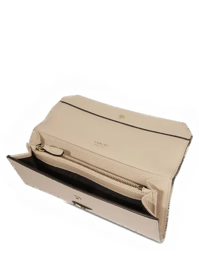 Lancel Ninon Flap-closure Leather Wallet In Brown