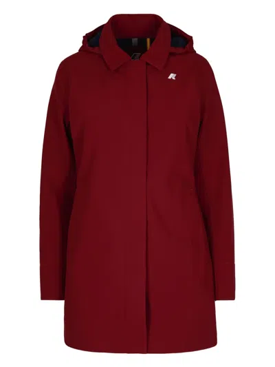K-way Mathy Hooded Jacket In Red
