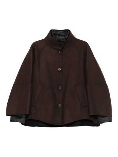 Moorer Double Cashmere Jacket In Brown