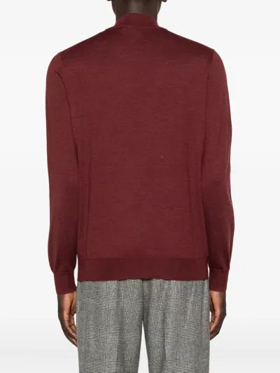Corneliani Long-sleeve Wool Sweater In Red