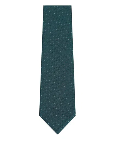 Fursac Geometric-pattern Tie In Green