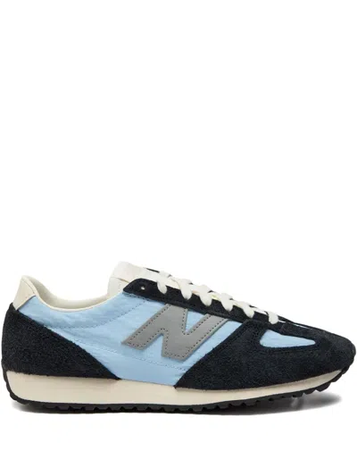 New Balance 471 Panelled Brushed Suede Sneakers In Blue
