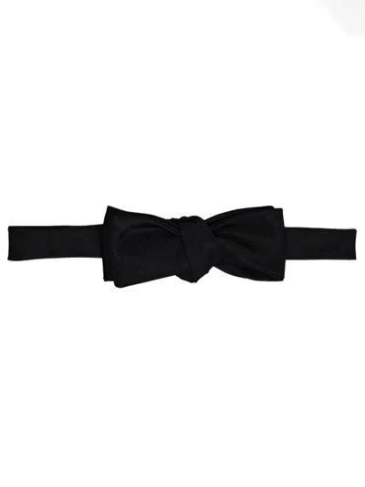 Thom Browne Silk Faille Bow Tie In Black