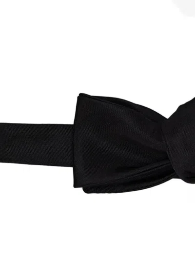 Thom Browne Silk Faille Bow Tie In Black