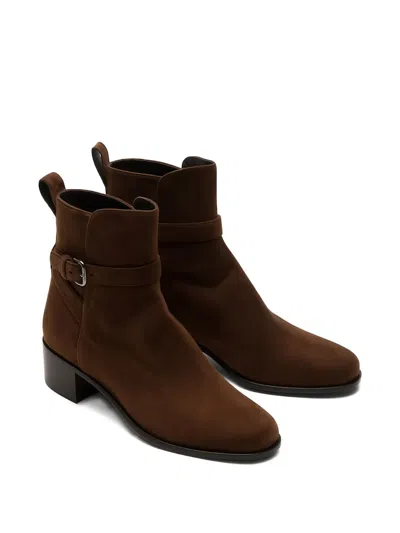Church's Ankle Boot With Block Heel And Buckle In Brown