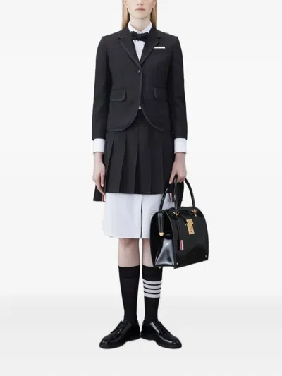 Thom Browne Notched-lapel Fitted Jacket In Black