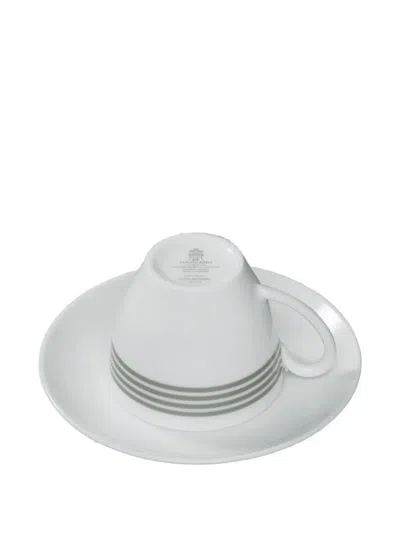 Thom Browne 4-bar Coffee Cup Set In White