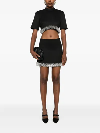 Simkhai Embellished Dua Mini Skirt In Black