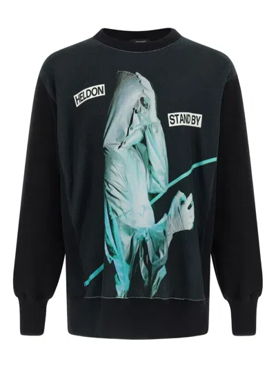 Undercover Graphic Print Crew Neck Sweatshirt In Blue