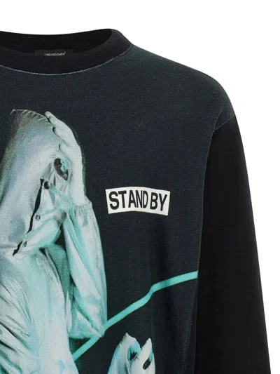 Undercover Graphic Print Crew Neck Sweatshirt In Blue