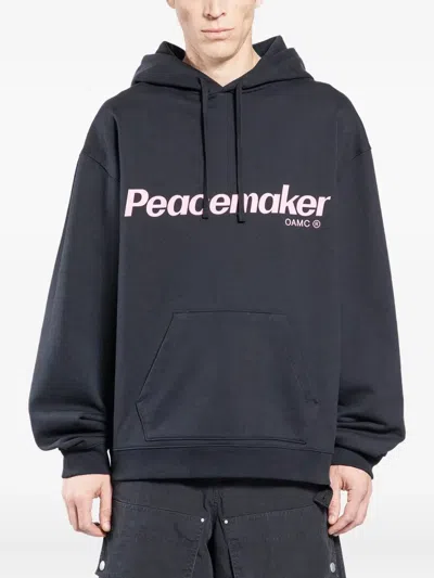 Peacemaker Oamc Logo-print Hoodie In Black