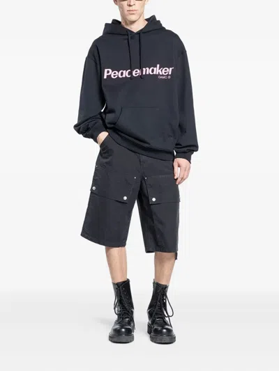 Peacemaker Oamc Logo-print Hoodie In Black
