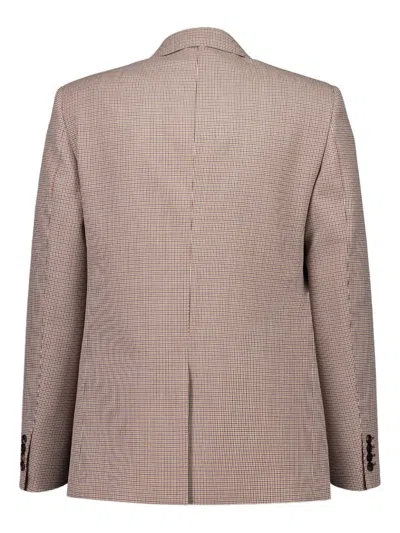 格纹双排扣西装夹克