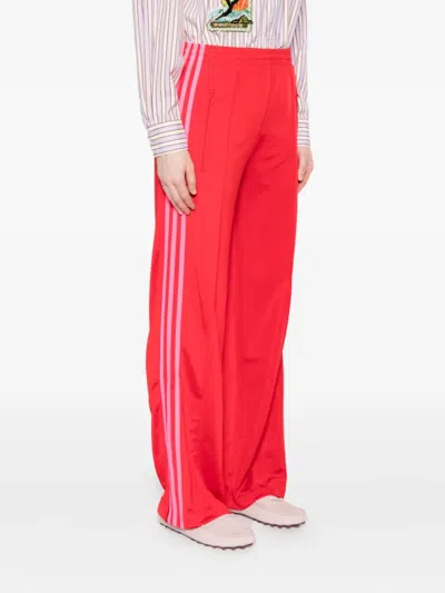 Adidas Originals Stripe-detail Trousers In Red