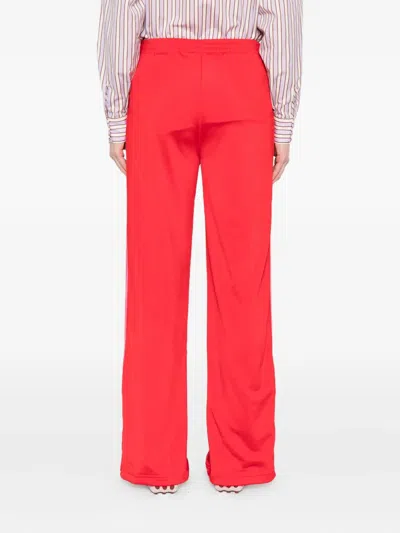 Adidas Originals Stripe-detail Trousers In Red