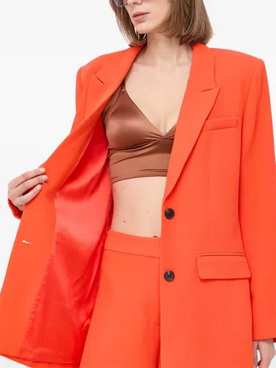 Notes Du Nord Single-breasted Blazer In Orange