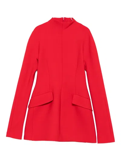 Sportmax Terfrite Wool-blend Gabardine Minidress In Red