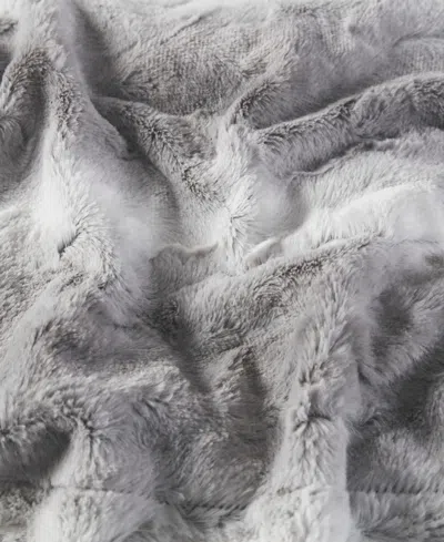 Madison Park Zuri Faux-fur Throw, 50" X 60" In Gray