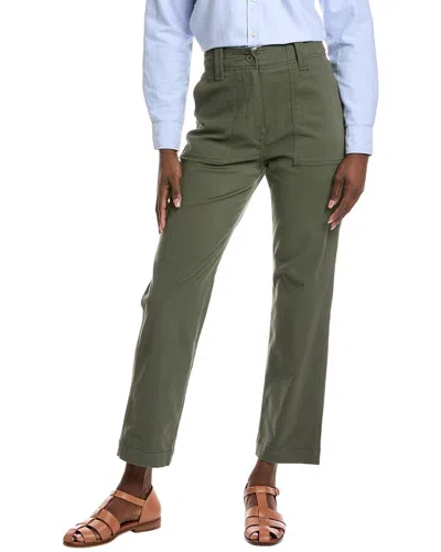 Weekend Max Mara Petra Wool-blend Trouser In Green