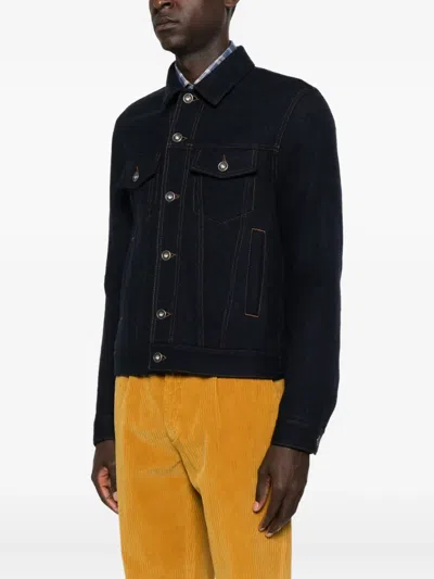 Jacob Cohen Button-fastening Flap-pocket Denim Jacket In Blue