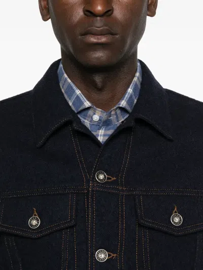 Jacob Cohen Button-fastening Flap-pocket Denim Jacket In Blue