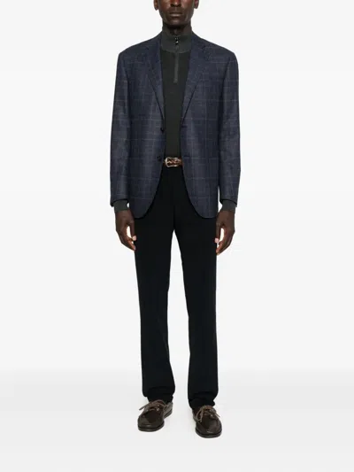Corneliani Button-details Trousers In Black