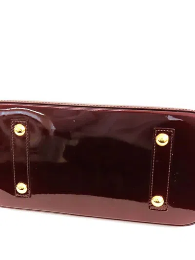 Pre-owned Louis Vuitton 2012 Monogram Vernis Alma Pm Handbag In Purple