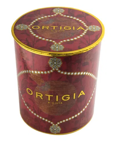 Ortigia Sicilia Melograno Candle (7cm X 8.5cm) In Red