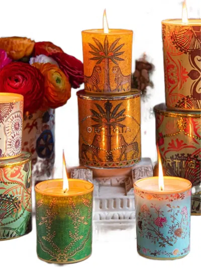 Ortigia Sicilia Melograno Candle (7cm X 8.5cm) In Red