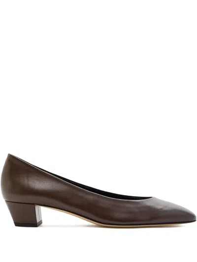 Aeyde Helia 35 Leather Pumps In Brown