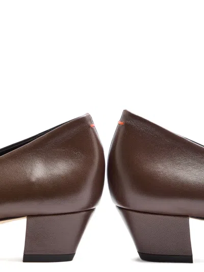 Aeyde Helia 35 Leather Pumps In Brown