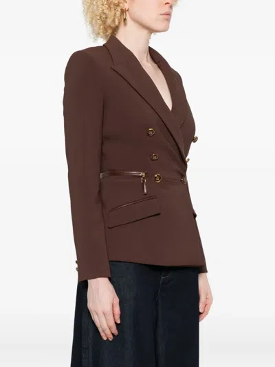 Elisabetta Franchi Blazer - Rojo Oscuro In Brown