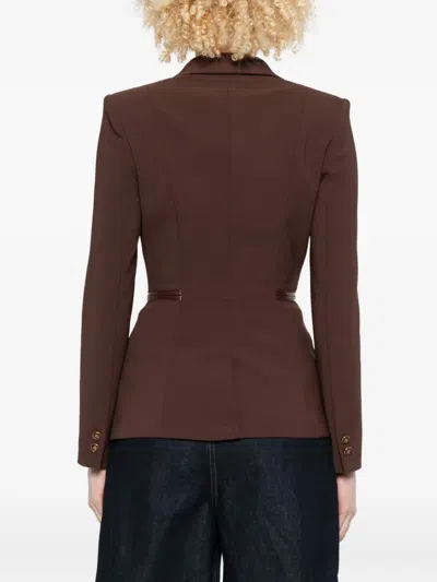 Elisabetta Franchi Blazer - Rojo Oscuro In Brown