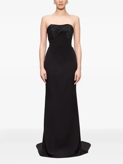 V:pm Atelier Mika Strapless Maxi Dress In Black