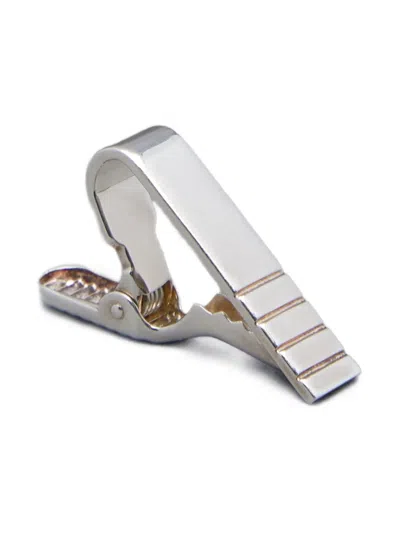 Thom Browne 4-bar Tie Bar In Gray