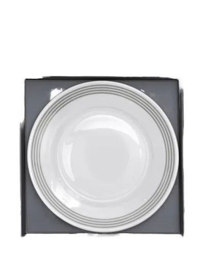 Thom Browne 4-bar Plates (set Of Four) In Gray