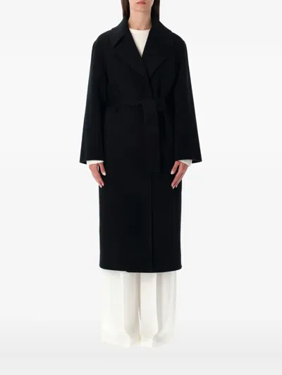 Alberta Ferretti Alberta Ferreti Coat In Double-face Wool In Black