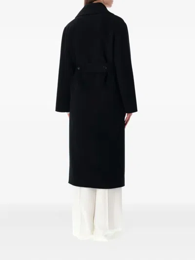 Alberta Ferretti Alberta Ferreti Coat In Double-face Wool In Black