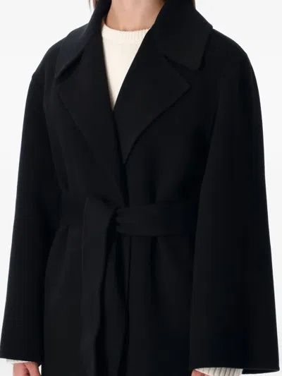 Alberta Ferretti Alberta Ferreti Coat In Double-face Wool In Black