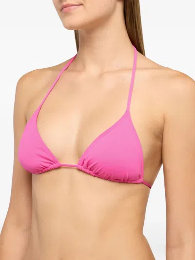 Mc2 Saint Barth Triangle-top Sided-ties Bikini In Pink
