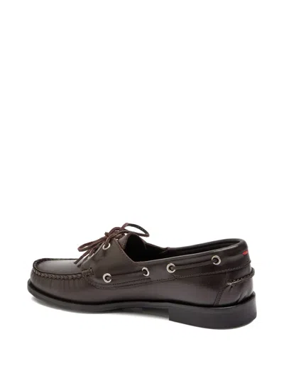 Aeyde 15mm Harris Leather Boat Shoes In Brown